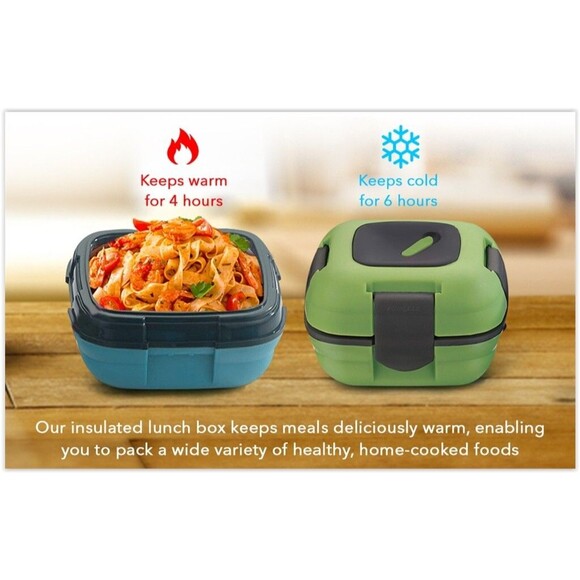 2pc BPA Free,Insulated Leak Proof Lunch Boxes for Adults and Kids,Cold and Hot - Picture 2 of 12
